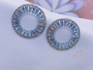 Aretes circulos plateado