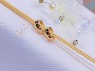 Candongas cadenas de corazones