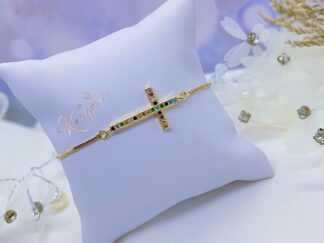 Pulsera cruz alargada