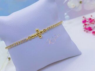 Pulsera cruz balines