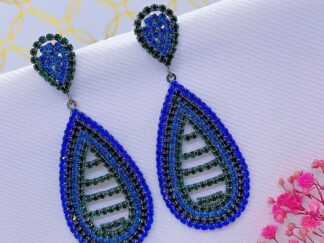 Aretes cascada azul