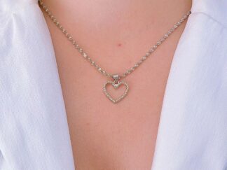 Cadena corazón encanto