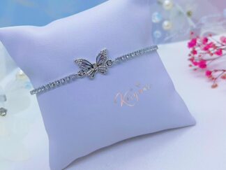 Pulsera mariposa plateada