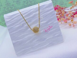 Cadena Balín con zircones