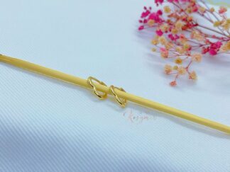 Candongas corazón Oro Laminado