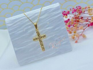 Cadena cruz Oro Laminado