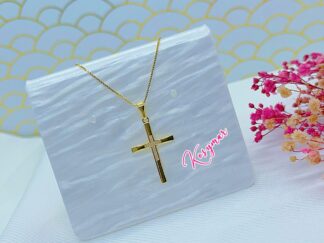 Cadena cruz Oro Laminado