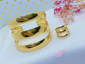Set Dorado - brazalete + anillo