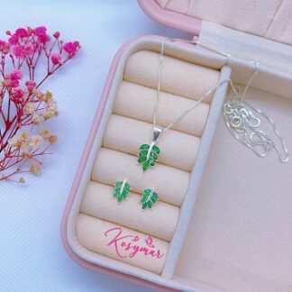 Set hoja - Plata Ley 925