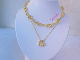 Collar corazón dual