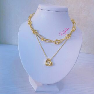 Collar corazón dual