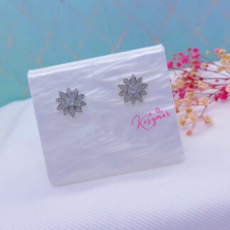 Aretes brillo floral