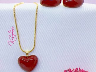 Set corazón vino 🍷