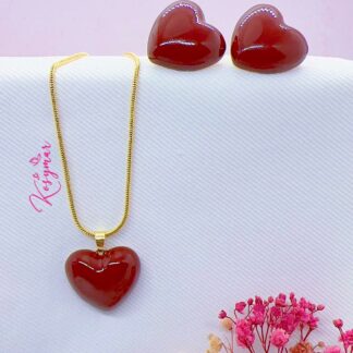 Set corazón vino 🍷