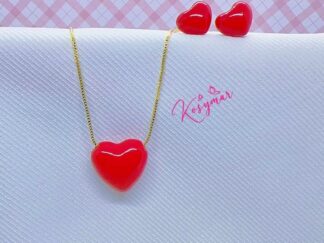 Set corazón rojo