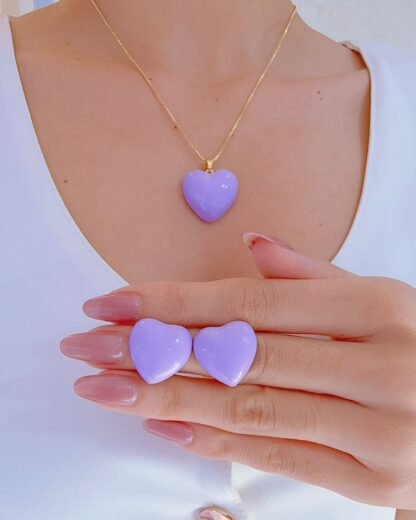Set Corazón Esmaltado