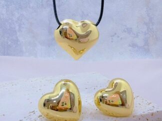 Set Corazón en cuero