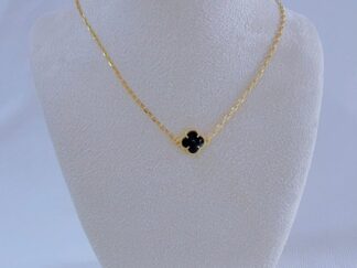 Cadena Trebol Negro
Oro Laminado