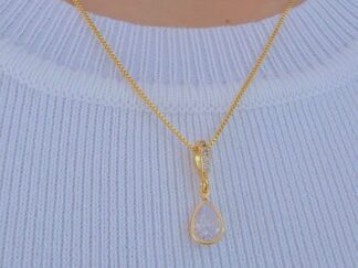 Cadena Gota De Cristal 
Oro Laminado