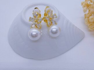Aretes Flor Perla