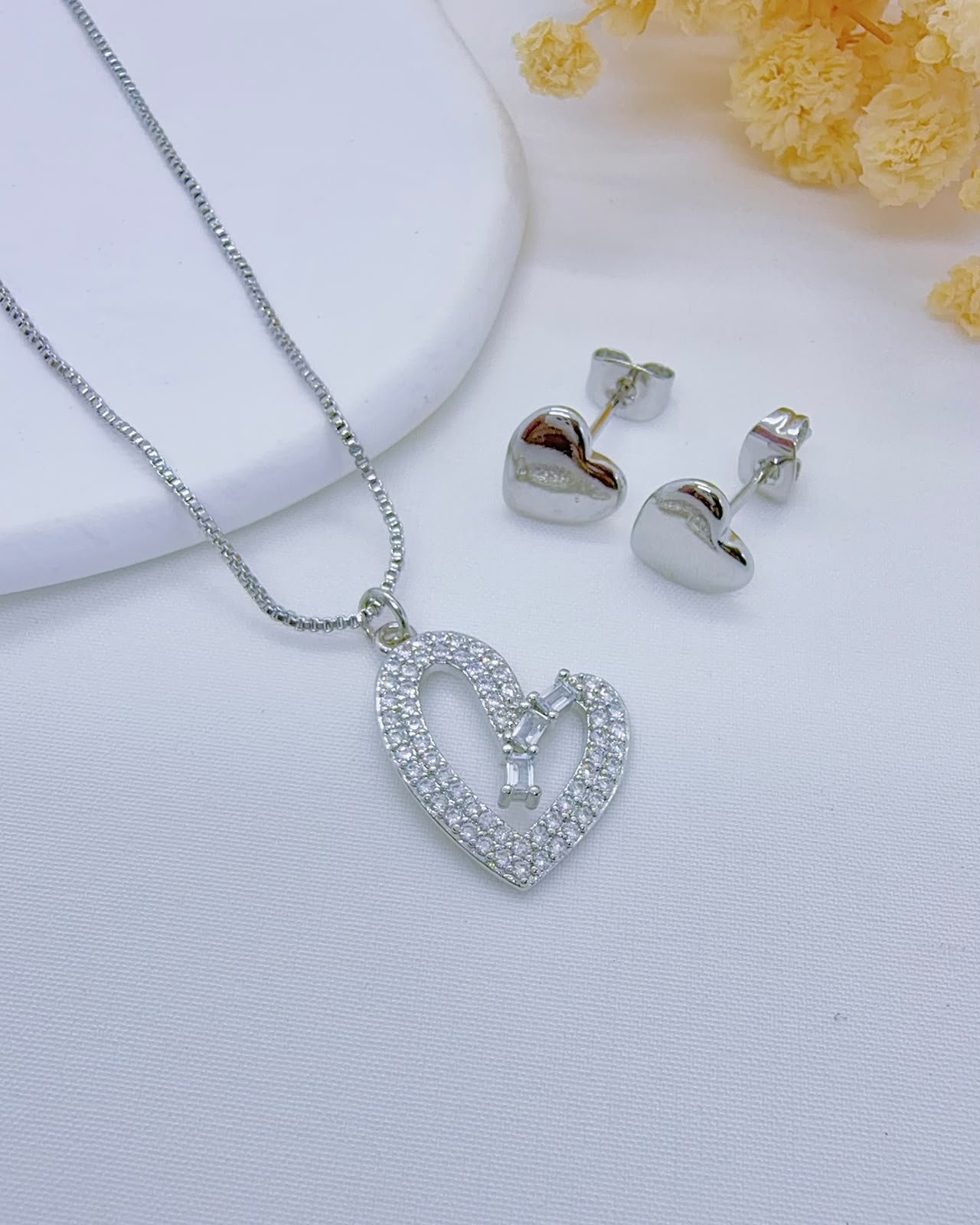 Set Corazón Piedrado